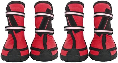 LEPSJGC Непромокаемая непромокаемая обувки за домашни любимци, носимые обувки за ходила за домашни любимци (Цвят: бял-Динозавър Doodle4, Размер: