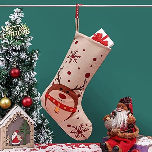 Скоби за Гирлянди по стълбите, Подарък чорапи с шоколадови бонбони, Персонални Чорапи за Камината, Плюшени Коледна Украса