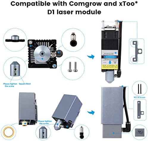 Comgrow Air Assist с лазерен корпус 750 * 700 * 900 мм за лазерен нож и Гравера, Комплект пневматични помпи с регулируема производителност