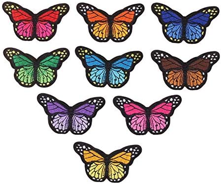 Бродирани Цветя Гладят на Нашивках за Дрехи, 39ШТ, Пришити Приложението под формата на Пеперуда-Маргаритки за Дрехи, Рокля, Шапка,