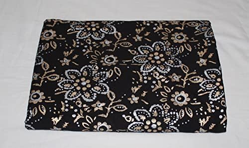 Многоцветен памучен плат с флорални принтом, дължина 5 метра, широчина 42 инча, материал за бродерия