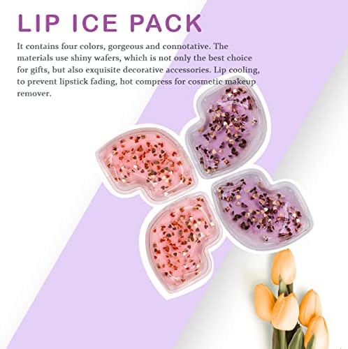 Пакет с лед за устни за козметика, Студено използване за устните, Предпазва от избледняване на червило, топлинно използват за отстраняване