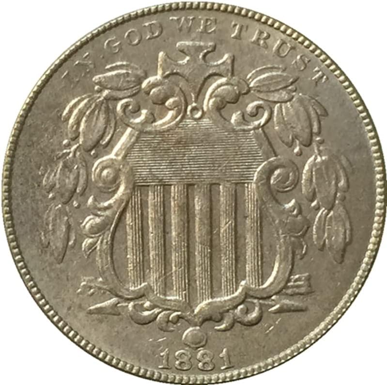 20.5MM1881 Американската Никелова Монета Монети От никел Старинни Занаяти Чуждестранни Възпоменателни монети