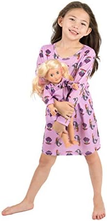 Нощница за кукли Леверет и момичета, Детски Пижами за деца, Пижами с Единорогом (4-14 години) е Подходяща за кукли Американската