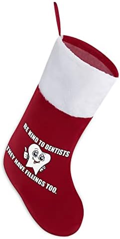 Бъдете Внимателни към Зъболекар, Зъб Коледни Чорапи Отглеждане на Коледна Елха Дядо коледа Декорации Висящи Украса за Камината