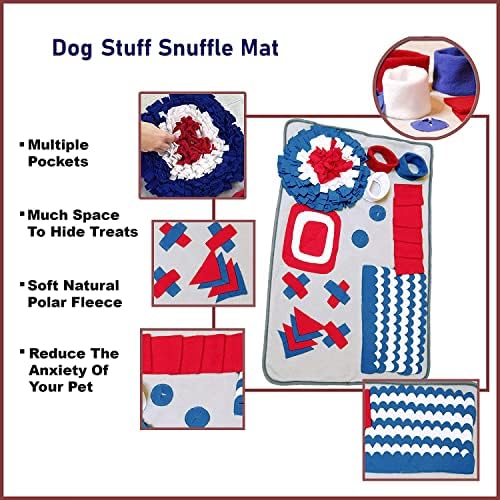 Подложка за кучета Dogstuff Snuffle Мат за кучета - Интерактивен нескользящий подложка за хранене, Бавно хранене - Тренировка и