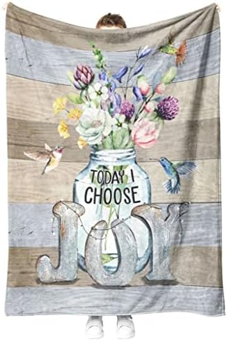 Цвете Колибри Днес аз Избирам Joy Christian Blanket мек вълнен плат Декор (Флисовое одеяло, 30х40)