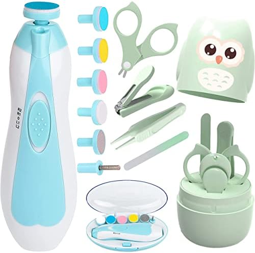 Комплект за грижа за детски ноктите 2 в 1 | Детска електрическа Машинка за нокти | Включва Сигурна Електрическа Детска пилочку за нокти