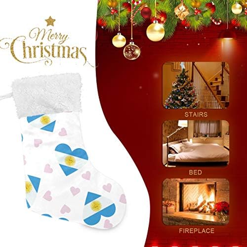 Коледни Чорапи PIMILAGU Ден на независимостта на Аржентина, 1 Опаковка, 17,7 инча, Окачени Чорапи за Коледна украса