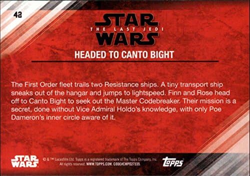 2018 Topps Star Wars The Last Джедаите Series 2 42 Насочена към филма Canto Bight са подбрани Търговска карта