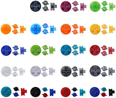 Многоцветни бутони A, Бутонът B, Бутон за включване-изключване на захранването на D-Pad за клавиатури Gameboy Classic GB (цвят C)
