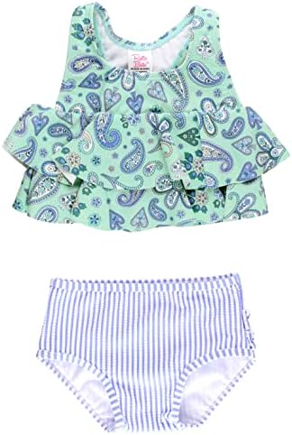 Комплект Бикини бикини с къдри за малки момичета без ръкави от 2 теми със защита от Слънцето UPF50+
