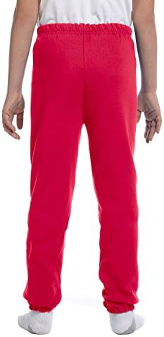 Спортни панталони Jerzees Youth 8 грама, 50/50 NuBlend, Среден размер, с ЯРКО ЧЕРВЕН цвят
