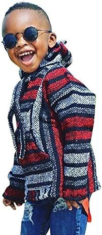 Младежки Детски Мексикански пуловер с качулка Baja, Пуловер, Унисекс, За Момчета И Момичета