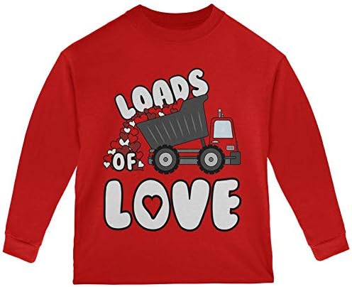 Тениска с дълъг ръкав за малки деца в Свети Валентин Truck Loads of Love