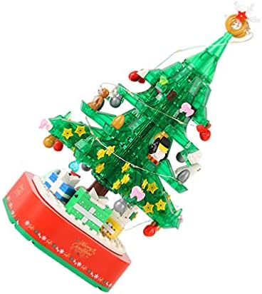 PRETYZOOM Светещи Играчки Настолна Коледна Елха Светва Коледно Дърво с Музика, Украса на Коледната трапеза Пълнител за Отглеждане