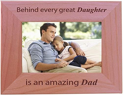 CustomGiftsNow За всяка Прекрасна дъщеря си струва Страхотна дървена рамка за снимки с надпис daddy (4x6 вертикално).