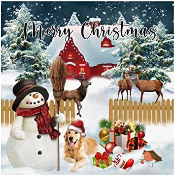 Снежен човек с Кученца Коледни Зимни Етикети За Декора на Стените С Коледа Мотивационни Стикер на Стената на Класната Детска