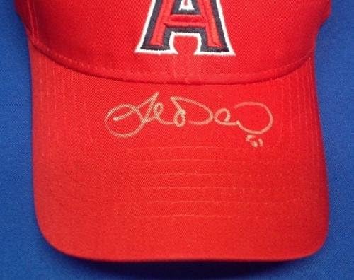 Бейзболна шапка на Джо Сондерса с автограф на Anaheim Angels PSA/DNA J45777 - бейзболни Шапки с автограф