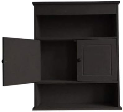 Шкаф с две врати за баня Setzer с Горни и Долни слоеве на Тъмно кафяв цвят
