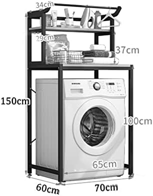 Рамки за съхранение на перални машини BKGDO Подови Без перфорация, Подходящи за настаняване на над Тоалетни Рафтове, 2-Нива на срока