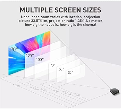 Дебел мини проектор 4K DLP Android 9,0 Поддръжка на WiFi, Bluetooth, HDMI Мини-видео проектор Мобилен телефон с батерия (Цвят: B)