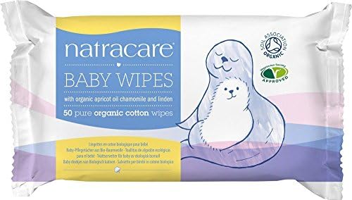 Бебешки кърпички Natracare от органичен памук 50 карата (5 опаковки)