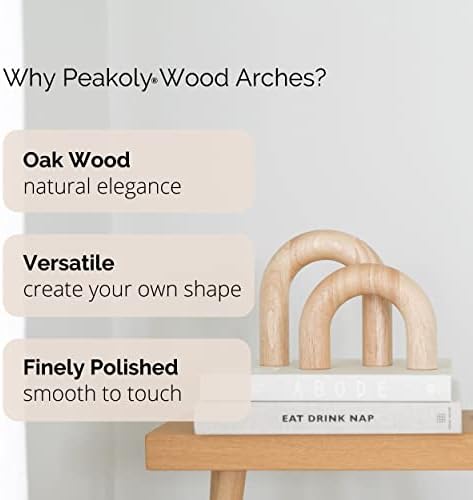 Декоративни елементи под формата на дървени арки PEAKOLY - декор Продукти Журнального маса, Неутрален Начало декор за рафтове, Естетичен Декор