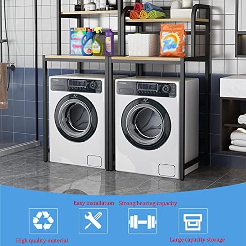 Рамки за съхранение на перални машини BKGDO, Подови, Без удар, Идеални за монтаж над Тоалетна, 2-Слойная Полк за миене на съдове, Електродъгово