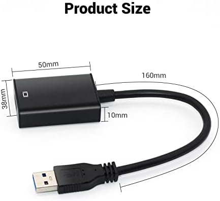 Sorthol USB Адаптер за HDMI, USB 3.0/2.0 на до HDMI 1080P HD Аудио Видео Графичен Кабел Конвертор е Съвместимо с Лаптоп HDTV