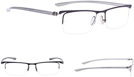 Очила за четене в полукръгла рамки Gr8Sight от 3 теми с лек дужками