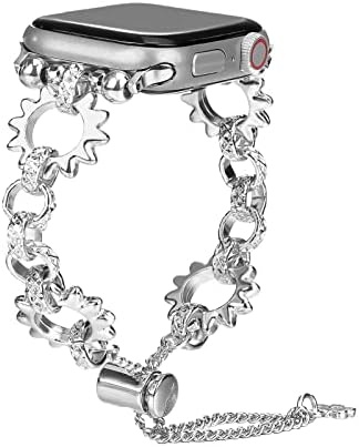 Каишка от неръждаема стомана Fivoilin, Съвместим с каишка на Apple Watch 49 мм 45 мм 44 мм 42 мм 41 мм 40 мм, 38 мм, Елегантен Метален