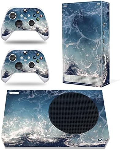Стикер с кожата за конзолата и контролера на Xbox серия S - Защитен стикер с пълно покритие, съвместима с Xbox серия S (морска