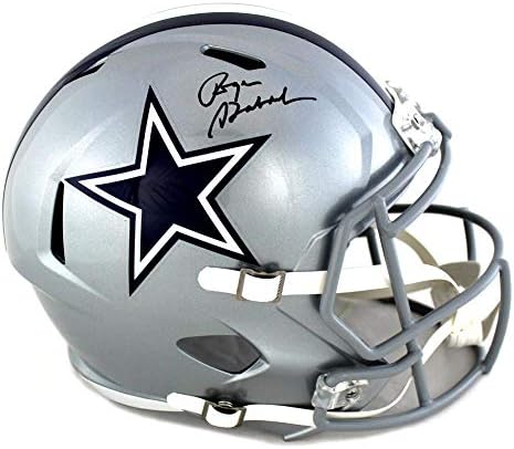 Роджър Штаубах Подписа Голям шлем NFL Speed от Далас Каубойс - Каски NFL с автограф