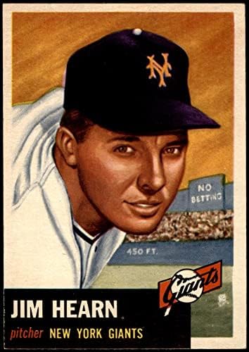 1953 Topps 38 Джим Хирн Ню Йорк Джайентс (Бейзболна карта) в Ню Йорк Джайентс