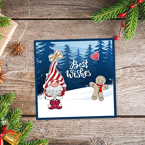 Estivaux Коледни Печати с Дядо Джуджетата и Печати за направата на Картички, Коледни Натруфен Човечета С Снежинками, Прозрачни