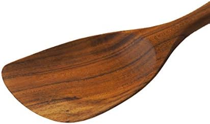Teak&Treat Висококачествена Дървена плешката е от тиково дърво, за съдове с незалепващо покритие - Не се Драска с Дълга дръжка 14 инча
