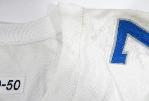 1999 Детройт Лайонз Рей Робъртс 72 Използвана в играта бяла риза 50 DP32888 - Използваните в играта тениски NFL без подпис