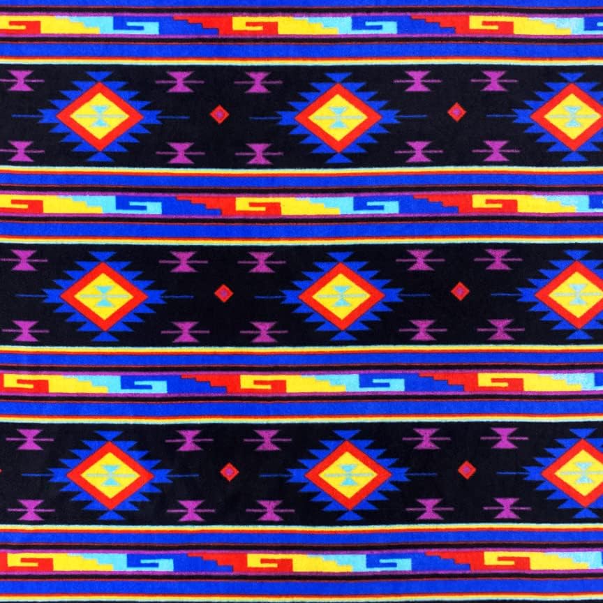 Руното плат Pico Textiles Southwest Aztec Navy - 10 ярда / в стил мультиколлекции PT846