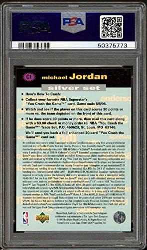 Карта на Майкъл Джордан 1995-96 Избор на Колекционера Crash The Game C1 PSA 5