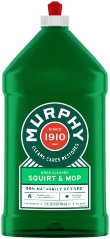 Препарат за измиване на дървени подови настилки с маслен сапун Murphy's и въже - 32 течни унции (Опаковка може да варира)