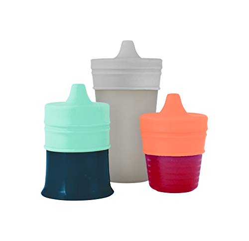 Удобни Капаци за пиене с чучур и чашка с различни цветове (опаковка от 3 броя)