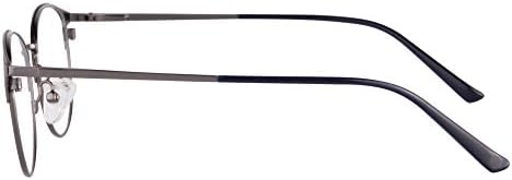 Дамски очила за късогледство в метална рамка MEDOLONG, блокер сини лъчи -JS2036(C3, антисиний, 250)