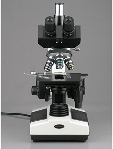 Професионален компонент тринокулярный микроскоп AmScope T390B-PCT, 40-2000-кратно увеличение, окуляры WF10x и WF20x, ярко