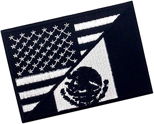 САЩ знамето на Съединените Щати и нашивка с флага на Мексико, на бродирани Националната Апликация, многоцветен Емблема, пришитая