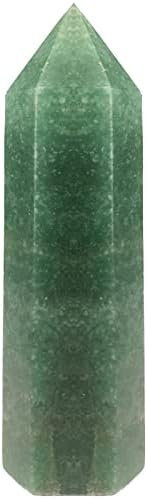 Кристален Жезъл, Лечебни Кристални Кули от Естествен Обсидиан, 6 Инкрустирани Рейки, Одноточечная Crystal Prism, Пръчка за Медитация,