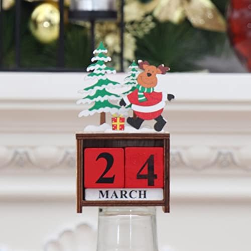 Коледни Дървени Орнаменти Със Собствените Си Ръце Календар За Обратно Броене Стария Снежен Човек Коледна Украса Декорация На Подаръци