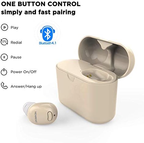 NENRENT S570 + Един Bluetooth подложка, Най-Малката Мини-Невидима Безжична Bluetooth слушалка, Слушалки жак, Слушалки с микрофон,