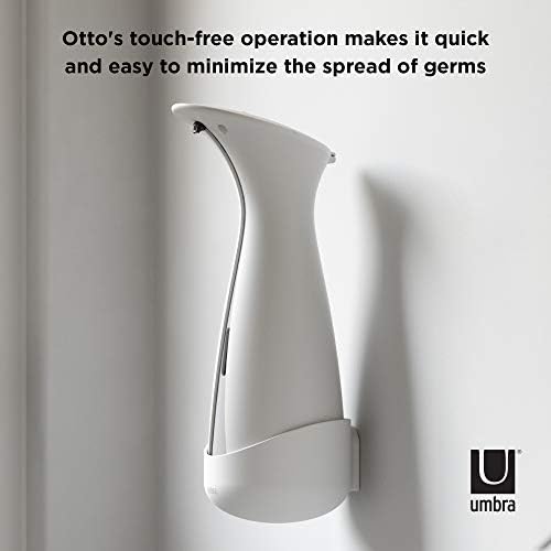 Автоматично дозиране система сапун Umbra Otto Безконтактно, Ръчна Помпа за Кухнята или Банята, Обикновен, Бял