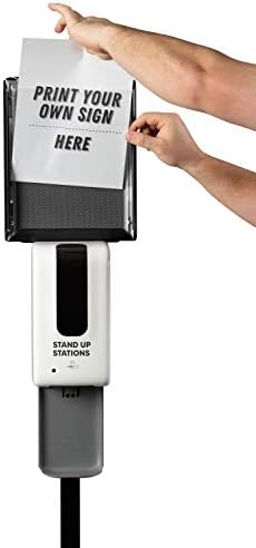 Станция за дезинфекция на ръце Stand Up Station - Безконтактно опаковка дезинфектанти с поставка и променлив вывесками - Произведено